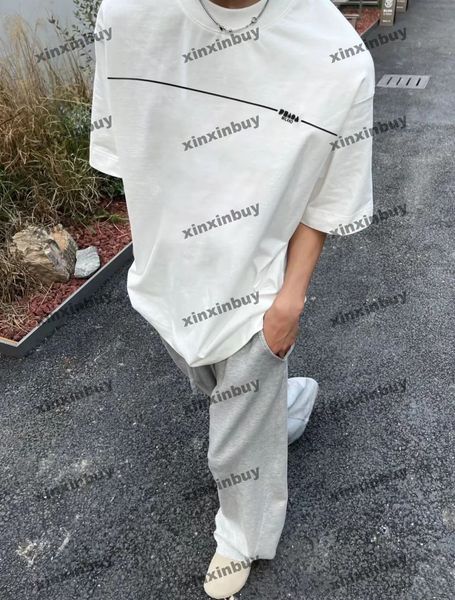 xinxinbuy men designer tee t shirt 23ss stripe print milan short sleeve cotton women gray white black xs-l, Black;brown
xinxinbuy men designer tee t shirt 23ss stripe print milan short sleeve cotton women gray white black xs-l, Black;brown