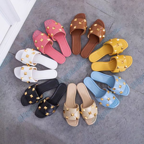 luxury slide designer woman roman stud quilted man shoe summer nappa leather lady comfort with box slipper flat rivet sandal, Black
luxury slide designer woman roman stud quilted man shoe summer nappa leather lady comfort with box slipper flat rivet sandal, Black