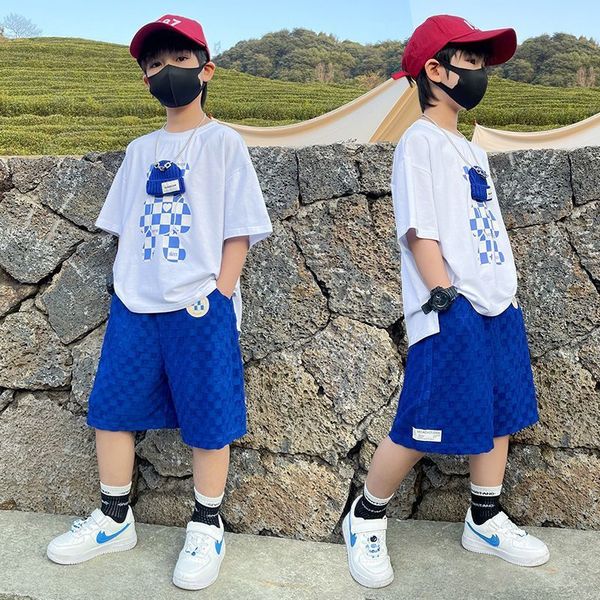 setssuits 2023 boy set kid boys suit cotton summer casual outing clothes shorts 2pcs clothing for children's 514 years 230510
setssuits 2023 boy set kid boys suit cotton summer casual outing clothes shorts 2pcs clothing for children's 514 years 230510
