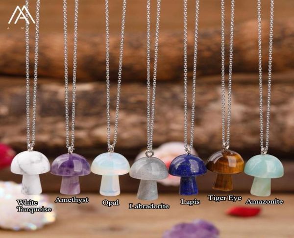 natural stone carving mushroom shape pendant reiki healing crystal tiger eye rose quartz amethyst agate aventurines necklace for w9385070, Silver
natural stone carving mushroom shape pendant reiki healing crystal tiger eye rose quartz amethyst agate aventurines necklace for w9385070, Silver