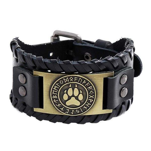 ornament nordic vintage viking totem cattle leather bracelet aoding mark mens punk genuine, Golden;silver
ornament nordic vintage viking totem cattle leather bracelet aoding mark mens punk genuine, Golden;silver