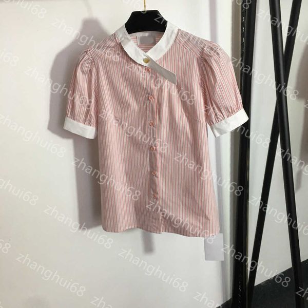 23ss women shirt womens designer clothing high neck blouse stand-up collar bubble short sleeve striped shirt women clothes, White
23ss women shirt womens designer clothing high neck blouse stand-up collar bubble short sleeve striped shirt women clothes, White