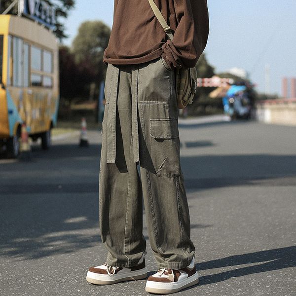 godlikeu japanese cargo pants male straight spring streetwear casual loose trousers, Black
godlikeu japanese cargo pants male straight spring streetwear casual loose trousers, Black