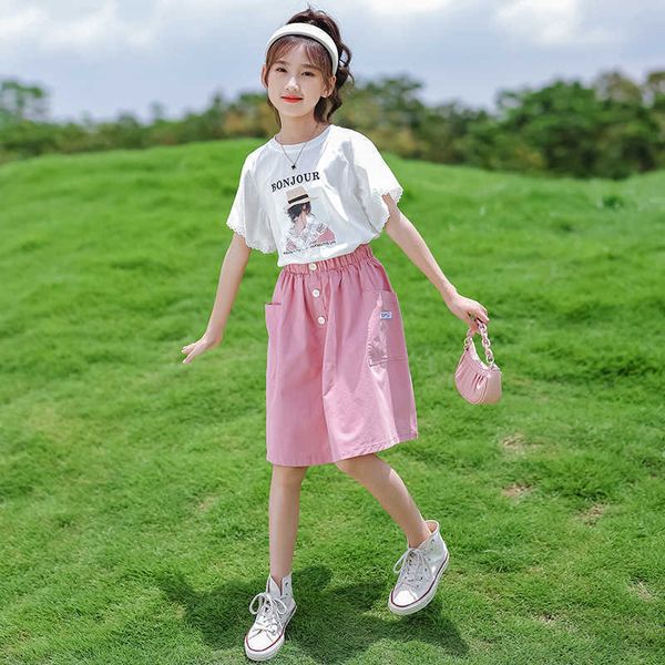 clothing sets children clothes summer lace sleeve t-shirt + skirt outfits for girls cute kids clothing teen baby girls sets 3-12 years aa230, White
clothing sets children clothes summer lace sleeve t-shirt + skirt outfits for girls cute kids clothing teen baby girls sets 3-12 years aa230, White