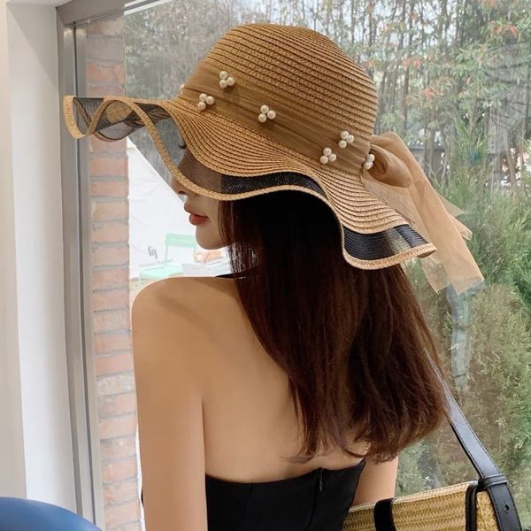 wide brim hats bucket hats korean style woman straw gauze joint bow ribbon large brim sunshade ins celebrity outing fashion beach holiday gl, Blue;gray
wide brim hats bucket hats korean style woman straw gauze joint bow ribbon large brim sunshade ins celebrity outing fashion beach holiday gl, Blue;gray