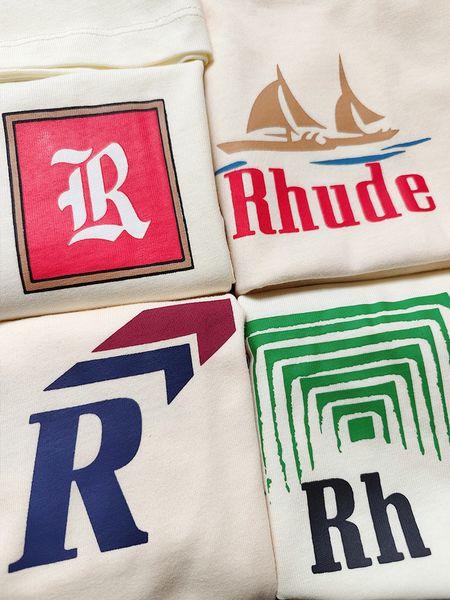 rhude designer t shirt short sleeve tees tshirt high street fashion tee men women summer style slightly oversize x21, White;black
rhude designer t shirt short sleeve tees tshirt high street fashion tee men women summer style slightly oversize x21, White;black