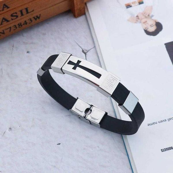 titanium steel ornament cross boys bracelet all match fashion silicone stainless couple wholesale, Golden;silver
titanium steel ornament cross boys bracelet all match fashion silicone stainless couple wholesale, Golden;silver