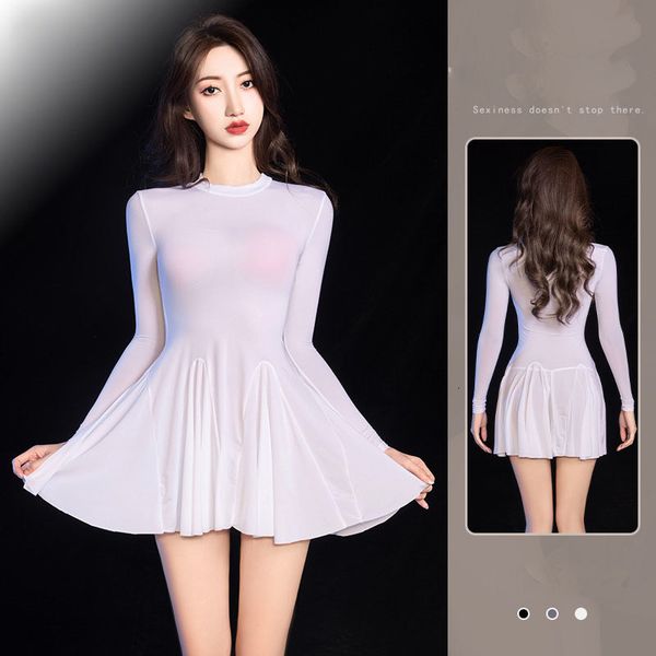 skirt women underwear high waist slim fit long sleeve dresses with thong translucent pure lovely baby dolls erotic costume 230511, Black;white
skirt women underwear high waist slim fit long sleeve dresses with thong translucent pure lovely baby dolls erotic costume 230511, Black;white