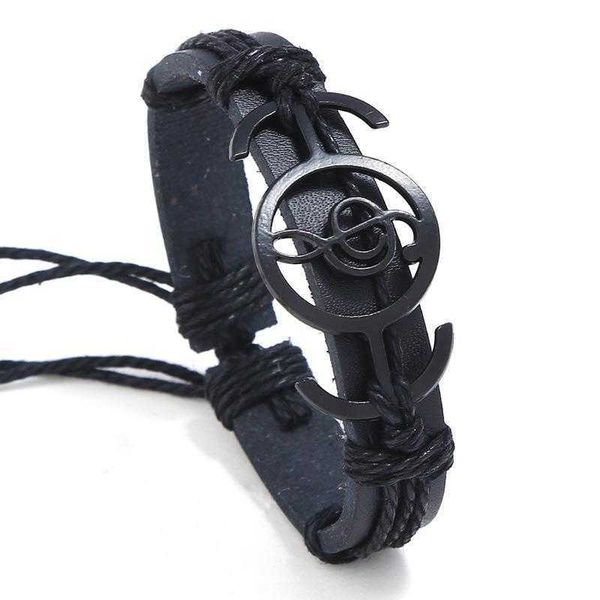 musical note woven leather bracelet rock style men and women imitation rope wholesale, Golden;silver
musical note woven leather bracelet rock style men and women imitation rope wholesale, Golden;silver
