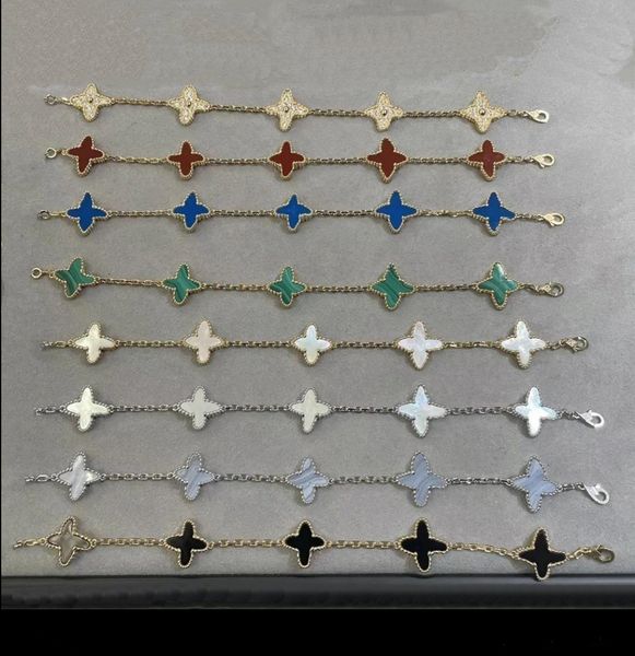 fashion classic designer bracelet four leaf grass five flower clover bracelet women 18k rose gold plated natural fritillaria red agate engag, Golden;silver
fashion classic designer bracelet four leaf grass five flower clover bracelet women 18k rose gold plated natural fritillaria red agate engag, Golden;silver