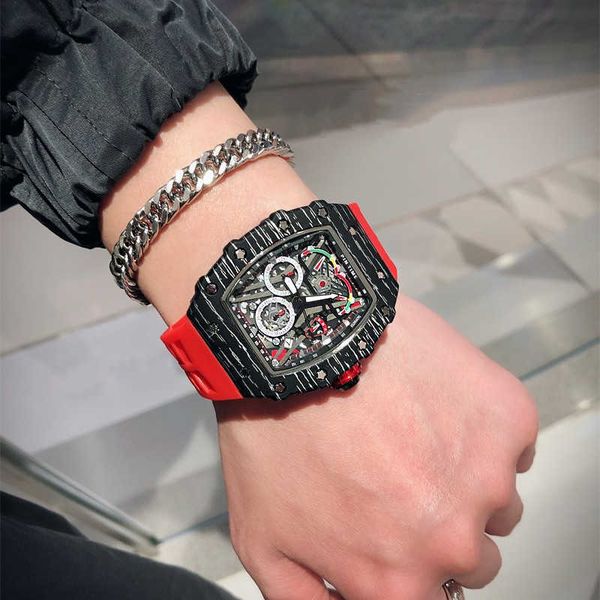 professional super mechanical chronograph wrist watches rm5003 personalized mens hollowed black technology cool barrel shaped concept design, Slivery;brown
professional super mechanical chronograph wrist watches rm5003 personalized mens hollowed black technology cool barrel shaped concept design, Slivery;brown