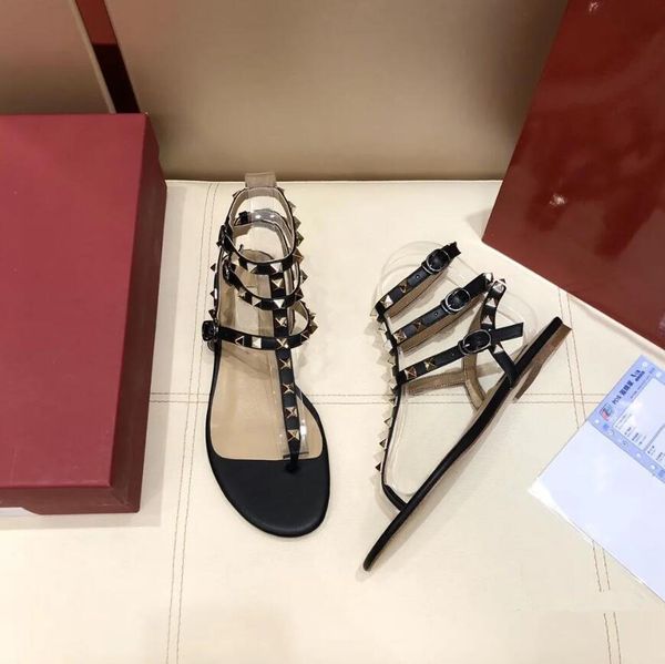 sandals women summer color rivets spiked gladiator flat sandals stones studded flip sandal women's shoes adjustable buckle laces, Black
sandals women summer color rivets spiked gladiator flat sandals stones studded flip sandal women's shoes adjustable buckle laces, Black