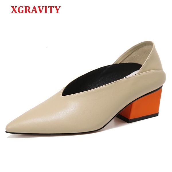 dress shoes xgravity vintage genuine leather chunky mix color midheeled women shoes pointed toe dress v design retro female shoes 230511, Black
dress shoes xgravity vintage genuine leather chunky mix color midheeled women shoes pointed toe dress v design retro female shoes 230511, Black