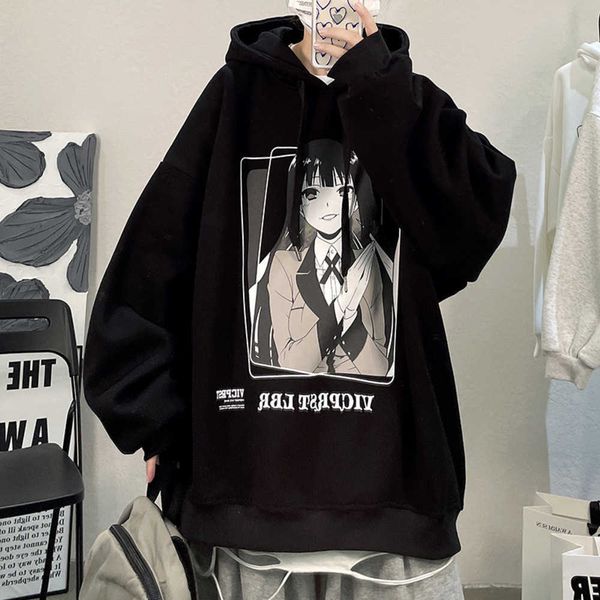 men's animation anime sweater spring and autumn oversize coat china-chic printed hoodie, Black
men's animation anime sweater spring and autumn oversize coat china-chic printed hoodie, Black
