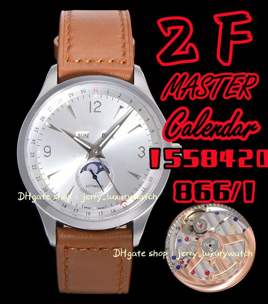 zf jl watch luxury men's master calendar 1558420 (cowhhide strap - letter pointer, 866/1 fully automatic mechanical movement, 40mm), Slivery;brown
zf jl watch luxury men's master calendar 1558420 (cowhhide strap - letter pointer, 866/1 fully automatic mechanical movement, 40mm), Slivery;brown