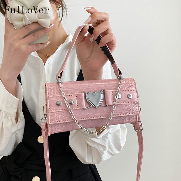 evening bags fashion shoulder bags for women simple chain square handbags metal heart messenger bags pu leather bags 230511
evening bags fashion shoulder bags for women simple chain square handbags metal heart messenger bags pu leather bags 230511