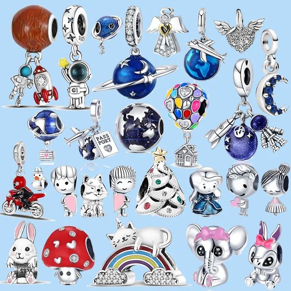 925 sterling silver charms for pandora jewelry beads blue series astronaut charm bracelet necklace trinket, Black
925 sterling silver charms for pandora jewelry beads blue series astronaut charm bracelet necklace trinket, Black