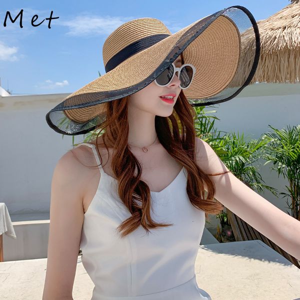 wide brim hats bucket hats s09 straw hat summer style black mesh female summer sunscreen cover seaside vacation holiday foldable beach hat s, Blue;gray
wide brim hats bucket hats s09 straw hat summer style black mesh female summer sunscreen cover seaside vacation holiday foldable beach hat s, Blue;gray