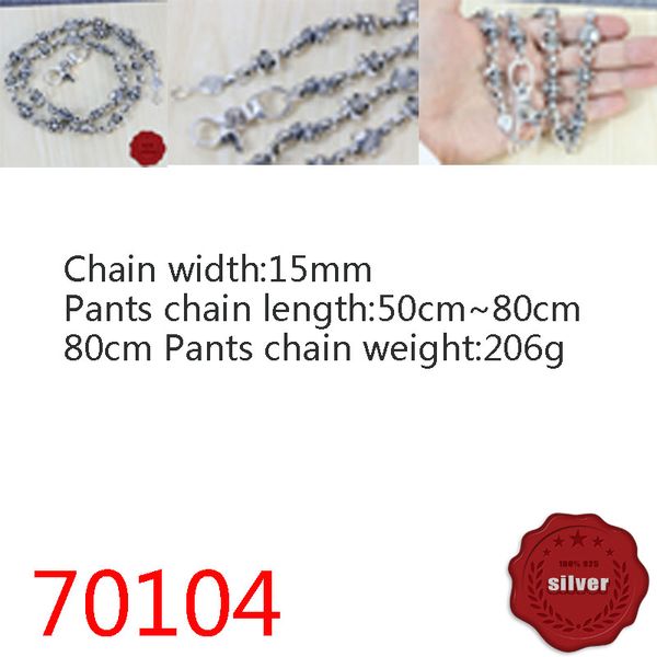 70104 s925 sterling silver pant chain wrap chain hip hop cross flower boat anchor heart solid bold sweater chain fashion trend jewelry
70104 s925 sterling silver pant chain wrap chain hip hop cross flower boat anchor heart solid bold sweater chain fashion trend jewelry