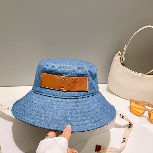 bucket hat cap designer hats luxury hat solid color fashion denim embroidered leather hat ribbon women summer sunshade hat casual hundred ni, Blue;gray
bucket hat cap designer hats luxury hat solid color fashion denim embroidered leather hat ribbon women summer sunshade hat casual hundred ni, Blue;gray