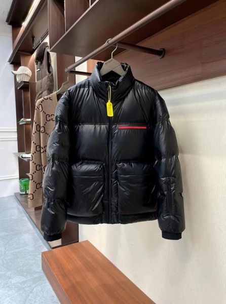 designer down jacket prad white goose feather man budge triangle art sgn919 tec rec stitching fabric long sleeves2799245, Black
designer down jacket prad white goose feather man budge triangle art sgn919 tec rec stitching fabric long sleeves2799245, Black