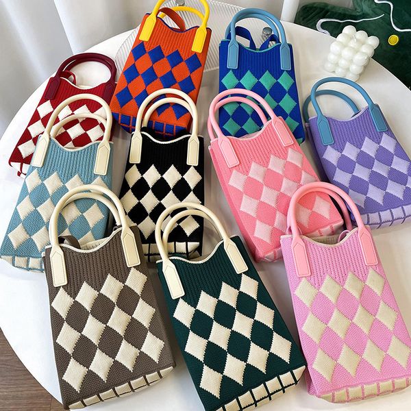 evening bags korean version handbag knit playful lovely sweet crossbody for women striped plaid fashion purses hbags 230510
evening bags korean version handbag knit playful lovely sweet crossbody for women striped plaid fashion purses hbags 230510