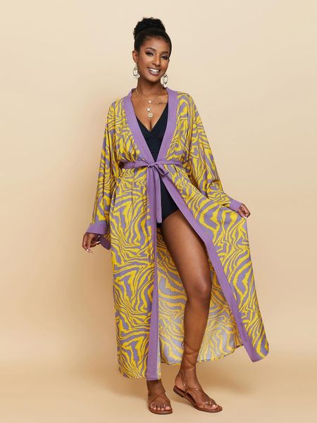 swimwear zebra beach cover ups for women long sleeve kimono dress self belted rayon elegant pareo 2023 bathing suits holiday beachwear, White;black
swimwear zebra beach cover ups for women long sleeve kimono dress self belted rayon elegant pareo 2023 bathing suits holiday beachwear, White;black