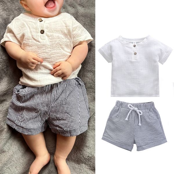 setssuits baby kids clothes short sets summer soft toddler boy cotton sleeve tshirt striped s children clothing outfits suits 230510
setssuits baby kids clothes short sets summer soft toddler boy cotton sleeve tshirt striped s children clothing outfits suits 230510