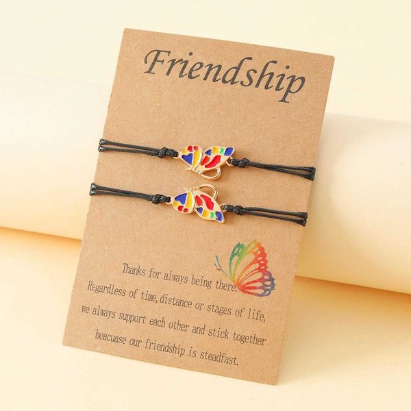 ornament fashion rainbow dripping butterfly hand weaving bracelet friendship carrying strap, Golden;silver
ornament fashion rainbow dripping butterfly hand weaving bracelet friendship carrying strap, Golden;silver