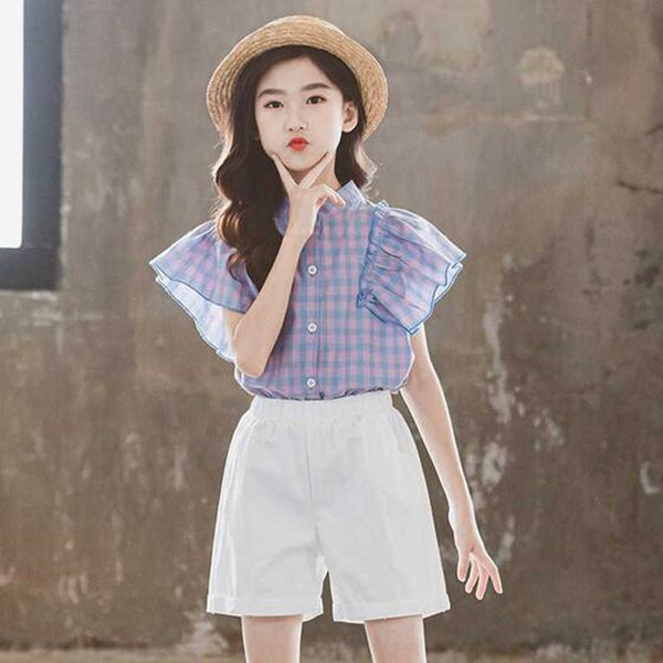 clothing sets kids clothes 2023 summer girls flying sleeve shirt + shorts set children's outfits for girls plaid teen girl casual track, White
clothing sets kids clothes 2023 summer girls flying sleeve shirt + shorts set children's outfits for girls plaid teen girl casual track, White