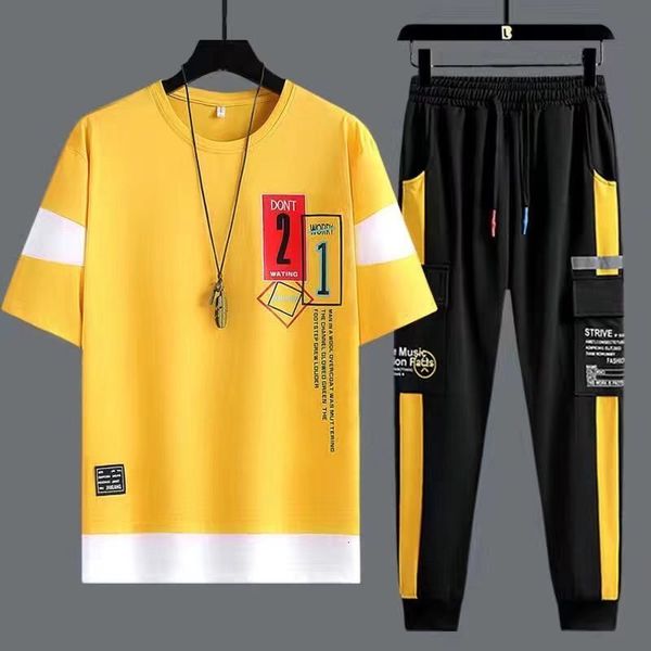 men's tracksuits mens joggers set mens clothes korean fashion outfit set print t-shirt multi-pocket cargo pants two piece set summer 23, Gray
men's tracksuits mens joggers set mens clothes korean fashion outfit set print t-shirt multi-pocket cargo pants two piece set summer 23, Gray