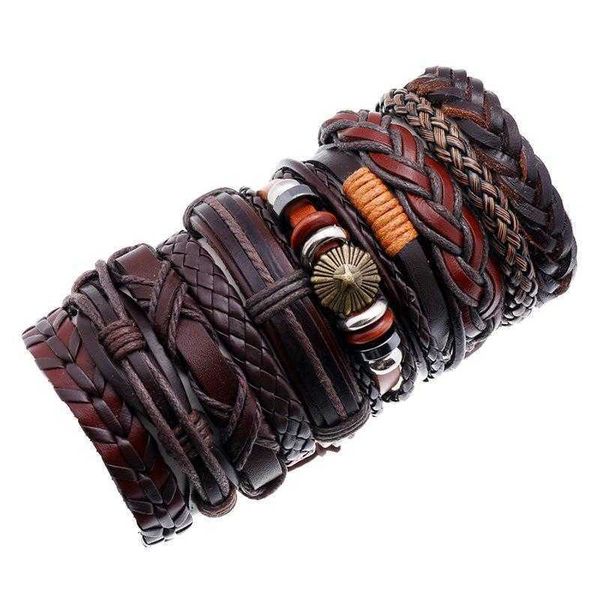 retro diy combination set cattle leather bracelet simple multi layer mens ornament, Golden;silver
retro diy combination set cattle leather bracelet simple multi layer mens ornament, Golden;silver