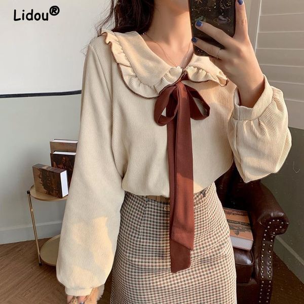 pants summer autumn 2022 sweet elegan peter pan collar long sleeve ruffles single breasted blouses temperament chic blouses for women, Black
pants summer autumn 2022 sweet elegan peter pan collar long sleeve ruffles single breasted blouses temperament chic blouses for women, Black