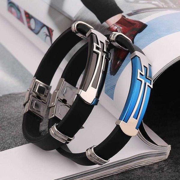 diy personality bracelet lettering ornament wholesale titanium steel silicone cross mens wristband, Golden;silver
diy personality bracelet lettering ornament wholesale titanium steel silicone cross mens wristband, Golden;silver
