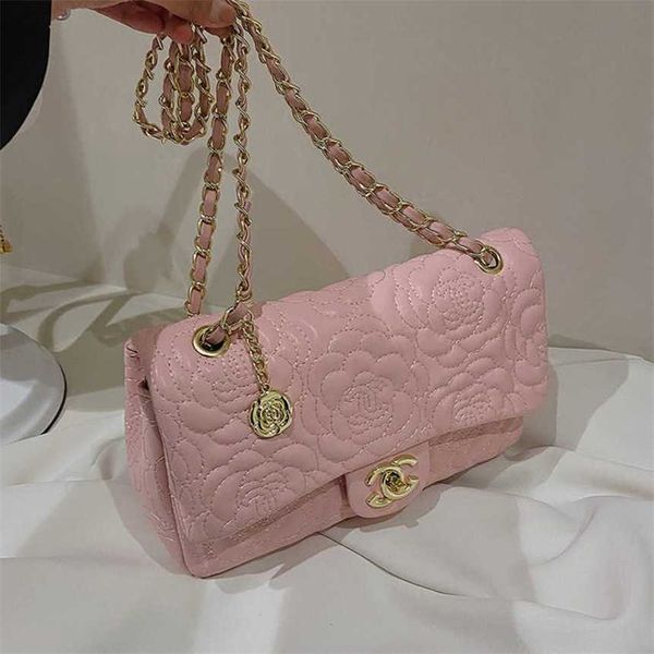 32% 2023 handbag women's new fashion fragrance style one cross shoulder chain camellia small square bags
32% 2023 handbag women's new fashion fragrance style one cross shoulder chain camellia small square bags
