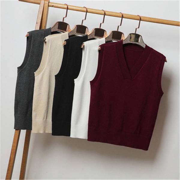 women's vests pull femme knitted brown preppy cute crop korean style knitwear v neck oversized beige sweaters for women fashion vest 2, Black;white
women's vests pull femme knitted brown preppy cute crop korean style knitwear v neck oversized beige sweaters for women fashion vest 2, Black;white