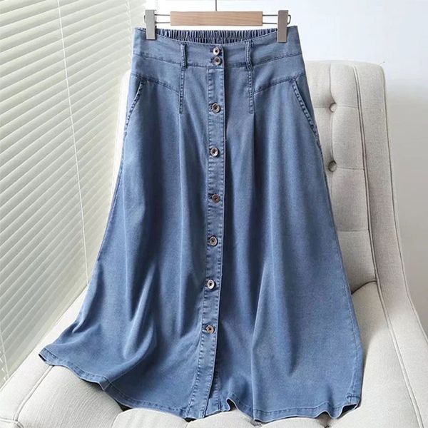 skirts all-match fashion elastic waist long skirts for women spring solid color single breasted pockets korean style denim skirt 230511, Black
skirts all-match fashion elastic waist long skirts for women spring solid color single breasted pockets korean style denim skirt 230511, Black