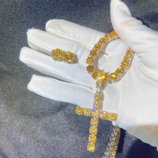 colorful diamond hip hop fine jewelry silver 925 vvs champagne moissanite cross pendant earrings tennis chain
colorful diamond hip hop fine jewelry silver 925 vvs champagne moissanite cross pendant earrings tennis chain