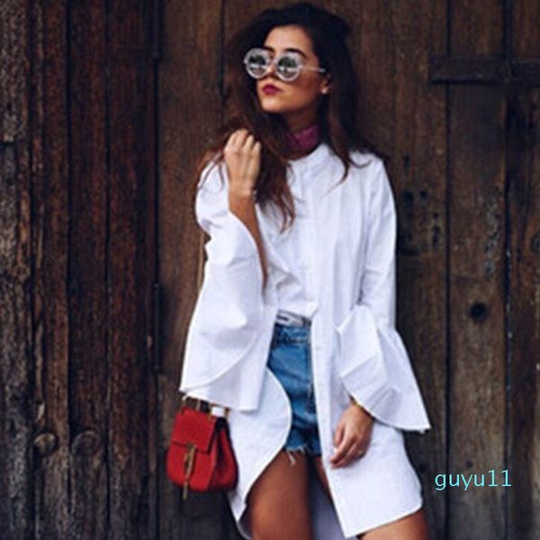 women white flare sleeve shirt dress summer fashion o neck straight elegant woman, Black;gray
women white flare sleeve shirt dress summer fashion o neck straight elegant woman, Black;gray