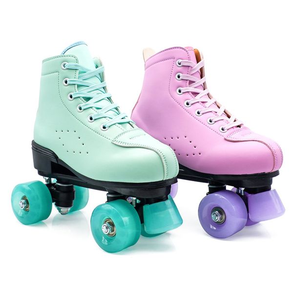 safety shoes japy artificial leather quad roller skates green pink double line men women skating patines with 4 pu wheels 230510, Black;brown
safety shoes japy artificial leather quad roller skates green pink double line men women skating patines with 4 pu wheels 230510, Black;brown