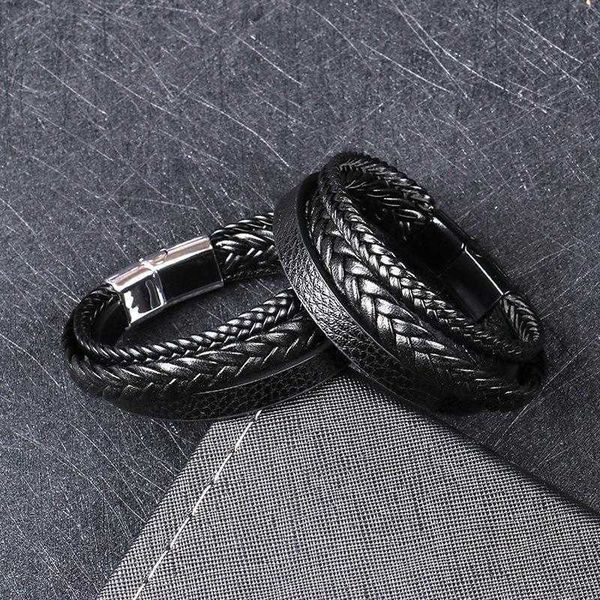mens leather bracelet simple fashion oil edge twist rope magnetic snap hand, Golden;silver
mens leather bracelet simple fashion oil edge twist rope magnetic snap hand, Golden;silver