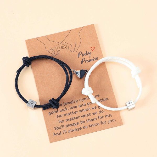 couple bracelet creative strands stainless steel king queen square beaded magnetic buckle, Black
couple bracelet creative strands stainless steel king queen square beaded magnetic buckle, Black