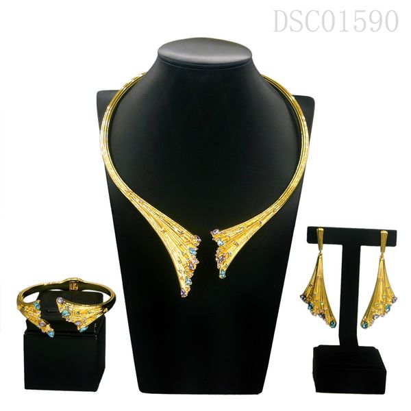 yulaili special dubai gold jewelry sets charm pendant necklaces earrings bracelet for women wedding fine jewellery, Black
yulaili special dubai gold jewelry sets charm pendant necklaces earrings bracelet for women wedding fine jewellery, Black