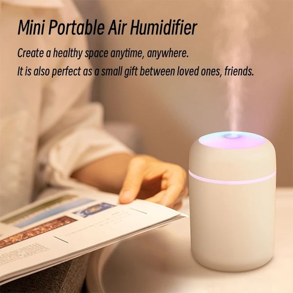 Image of 300ml H2O Air Humidifier Portable Mini USB Aroma Diffuser With Cool Mist For Bedroom Home Car Plants Purifier Humificador