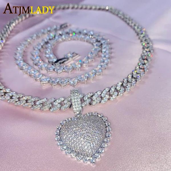 pendant necklaces iced out 5a cubic zircon cz lovely heart necklace hip hop women 5mm tennis chain choker jewelry 230511, Silver
pendant necklaces iced out 5a cubic zircon cz lovely heart necklace hip hop women 5mm tennis chain choker jewelry 230511, Silver