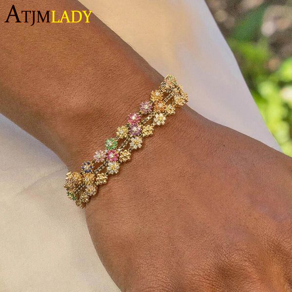 chain arrival geometric rainbow cz colorful flower charm link bracelet for girls classic fashion women jewelry 230511, Black
chain arrival geometric rainbow cz colorful flower charm link bracelet for girls classic fashion women jewelry 230511, Black
