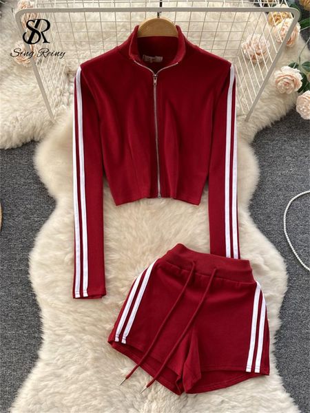 dress singreiny striped casual sports sets women spring short zipper stand neck +high waist wide leg pants fashion two piece suits, White
dress singreiny striped casual sports sets women spring short zipper stand neck +high waist wide leg pants fashion two piece suits, White