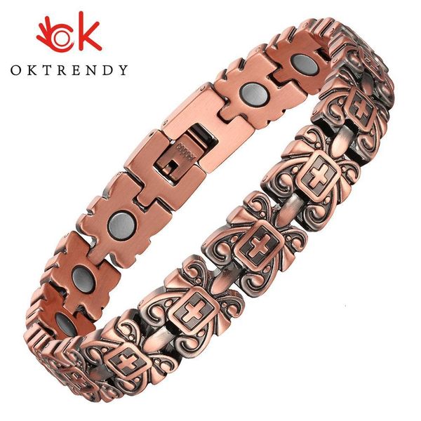 chain pure copper magnetic bracelets for arthritis pain relief with strong magnets wristband adjustable therapy bracelet 230511, Black
chain pure copper magnetic bracelets for arthritis pain relief with strong magnets wristband adjustable therapy bracelet 230511, Black