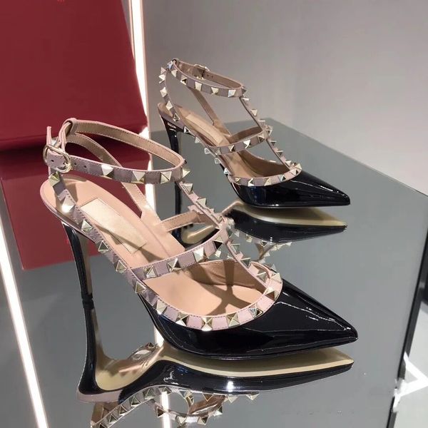 women high heels rivets sandal summer luxury brand pointed two belts wedding shoes 6cm 8cm 10cm nude black red shiny patent leather v sandal
women high heels rivets sandal summer luxury brand pointed two belts wedding shoes 6cm 8cm 10cm nude black red shiny patent leather v sandal
