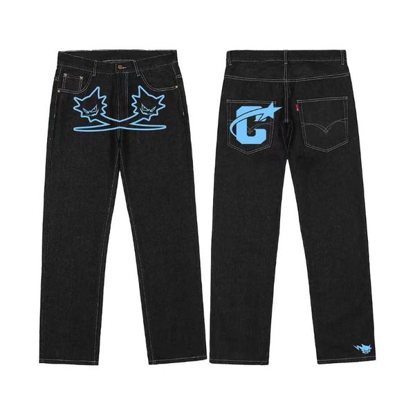 mens jeans hiphop oversized printed pattern black street rap fashion trend casual loose straightleg pants wideleg 230511, Blue
mens jeans hiphop oversized printed pattern black street rap fashion trend casual loose straightleg pants wideleg 230511, Blue